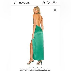 Green Revolve halter maxi dress